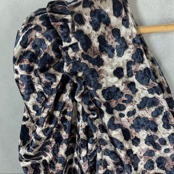 Lavish Alice Velvet Statement  Leopard Animal Print Midi dress - Picture 8 of 14